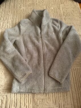 The North Face Women’s Medium Gray Fleece Jacket Full Zip Soft Cozy